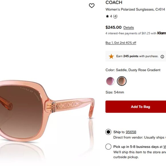 COACH sunglasses - Picture 10 of 13